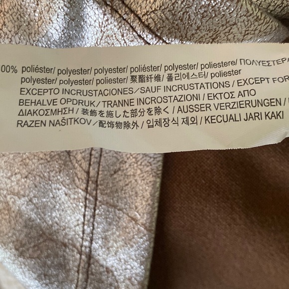 Zara Metallic Silver Wrap Buckle Ruched Mini Skirt - S - Picture 14 of 15